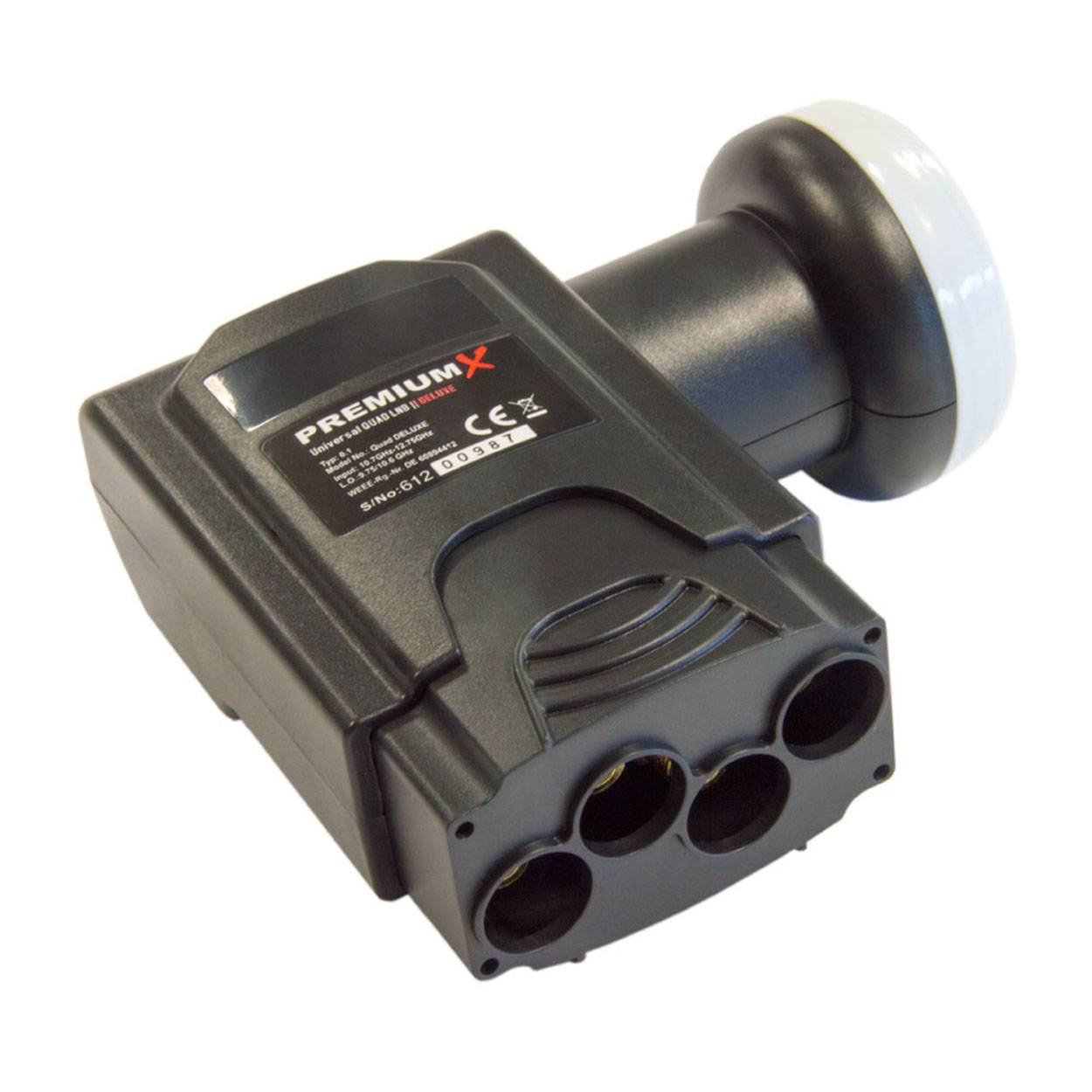 Fuba DAA 850 Digital Sat Schüssel Braun 85x85cm Deluxe LNB Quad Premium X Direktanschluss von 4 Teilnehmer 8x F-Stecker