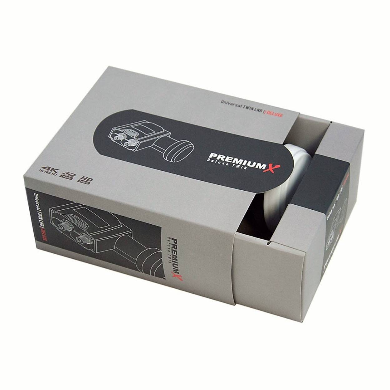 Fuba DAA 850 A Satellitenantenne Aluminium Anthrazit Premium X DELUXE Twin LNB Sat