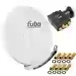 Fuba DAA 850 G Digital Sat Schüssel Grau 85x85cm Deluxe LNB Quad Premium X Direktanschluss bis 4 Teilnehmer 8x F-Stecker Fuba DAA 850 G Digital Sat Schüssel Grau 85x85cm Deluxe LNB Quad Premium X Direktanschluss bis 4 Teilnehmer 8x F-Stecker