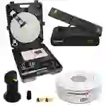 PremiumX Camping SAT Anlage HD TV Satelliten Receiver Single LNB 10m Kabel 2x F-Stecker kompakt im Koffer Camp Zubehör PremiumX Camping SAT Anlage HD TV Satelliten Receiver Single LNB 10m Kabel 2x F-Stecker kompakt im Koffer Camp Zubehör