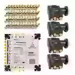 PremiumX Multischalter Set 17/8 Multiswitch 4x Deluxe Quattro LNB 48x F-Stecker Satverteiler 4 SAT für 8 Teilnehmer PremiumX Multischalter Set 17/8 Multiswitch 4x Deluxe Quattro LNB 48x F-Stecker Satverteiler 4 SAT für 8 Teilnehmer