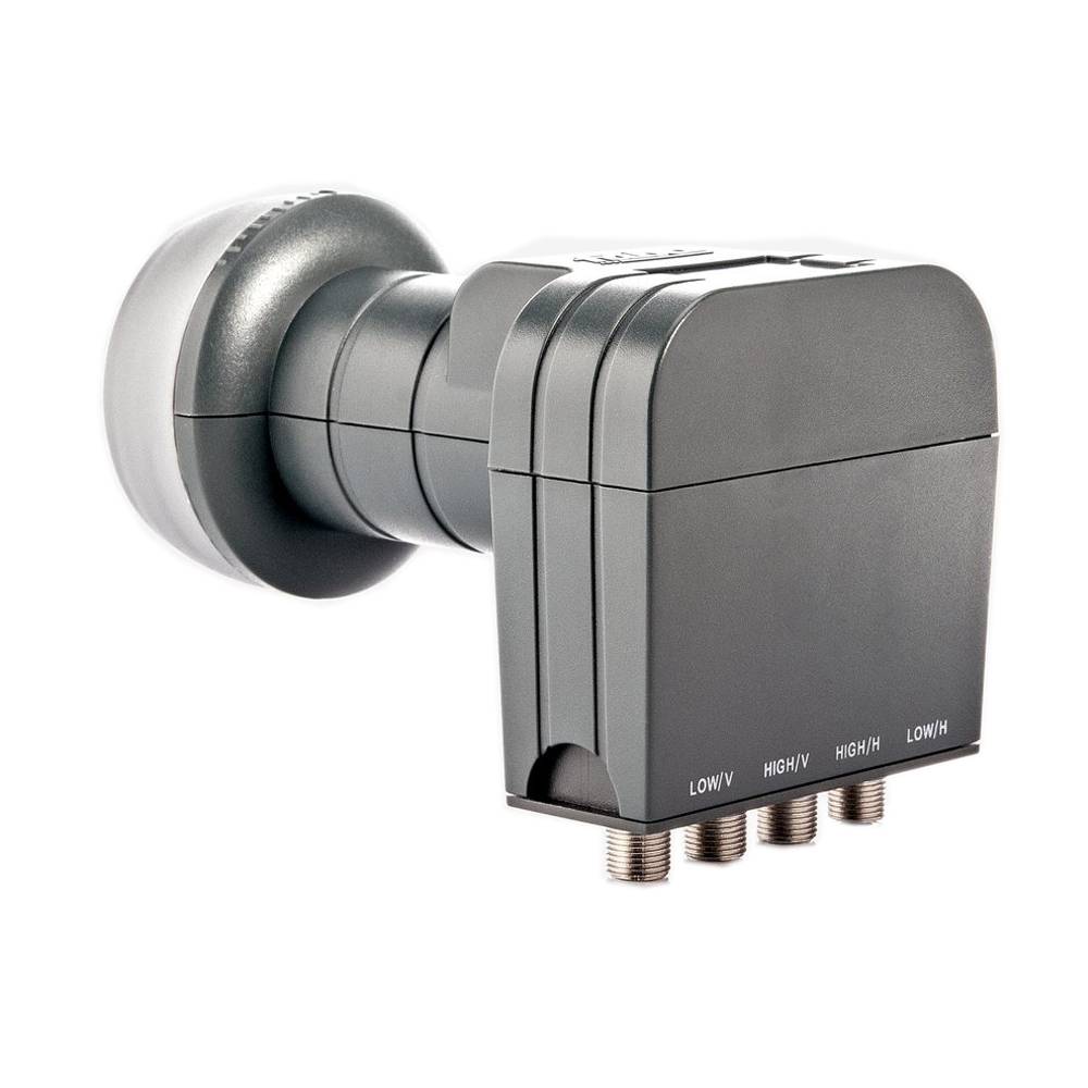 Fuba DEK 407 Quattro LNB Multischalter mit integriertem Wetterschutzgehäuse zum Schutz der F-Stecker mit 8x F-Stecker