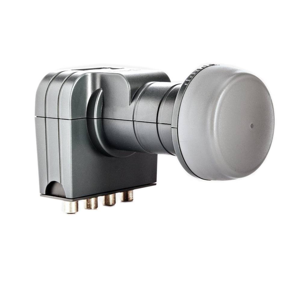 Fuba DEK 407 Quattro LNB Multischalter mit integriertem Wetterschutzgehäuse zum Schutz der F-Stecker mit 8x F-Stecker