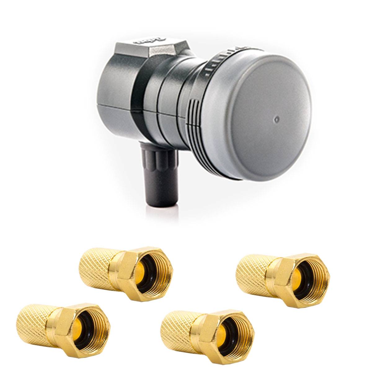 Fuba DEK 117 Single LNB mit 4x F-Stecker für 1 Teilnehmer