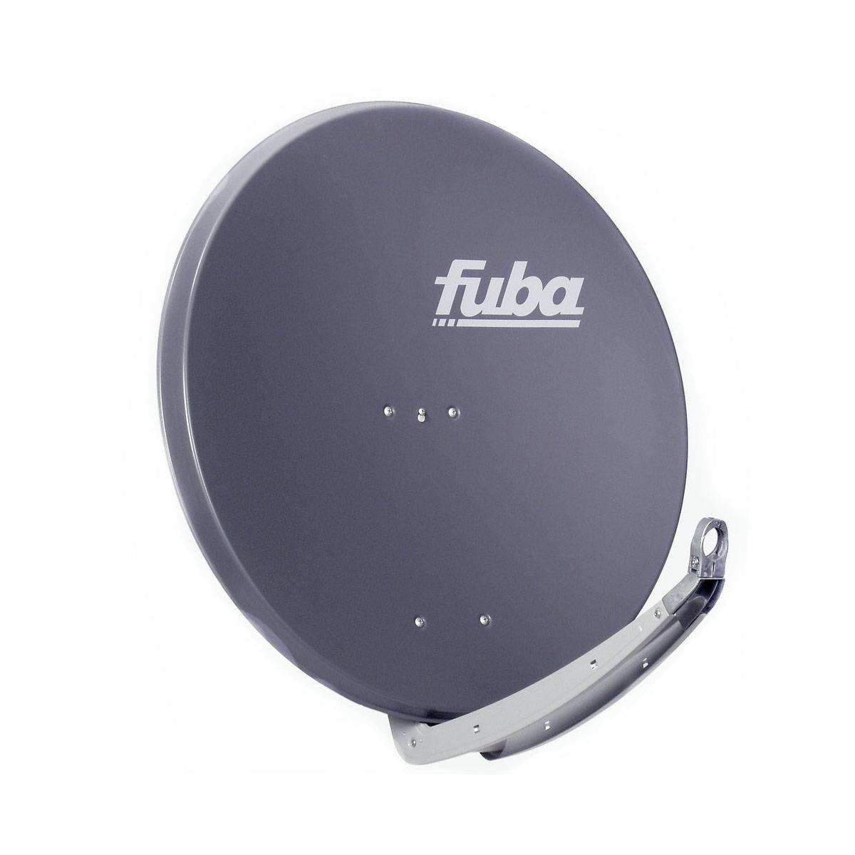 Fuba DAA 850 A Satellitenantenne 85cm Aluminium Anthrazit DEK 417 Quad LNB Direktanschluss 4 Teilnehmer 8x F-Stecker