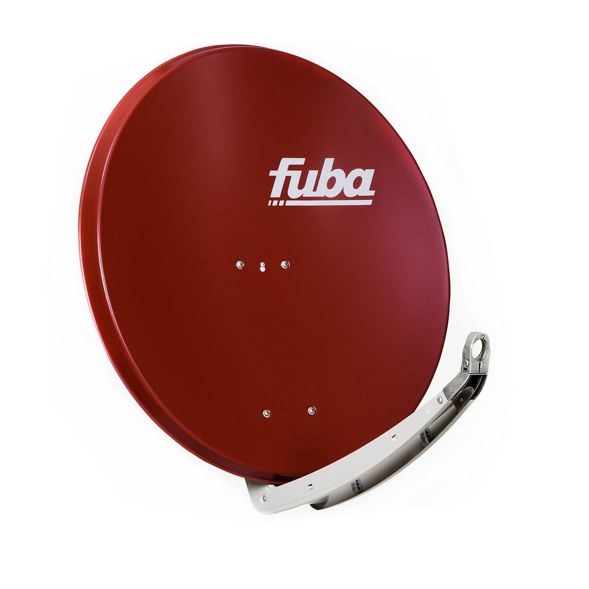 Fuba DAA 850 R Satellitenantenne 85cm Aluminium Rot DEK 417 Quad LNB Direktanschluss 4 Teilnehmer 8x F-Stecker
