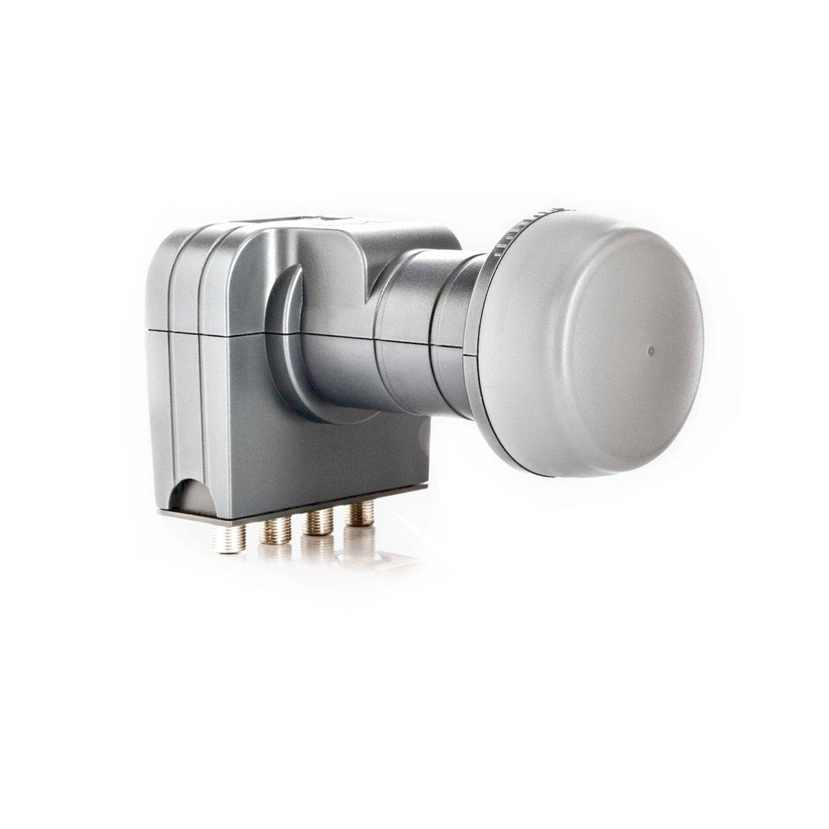 Fuba DAA 850 G Satellitenantenne 85cm Aluminium Grau DEK 417 Quad LNB Direktanschluss 4 Teilnehmer 8x F-Stecker