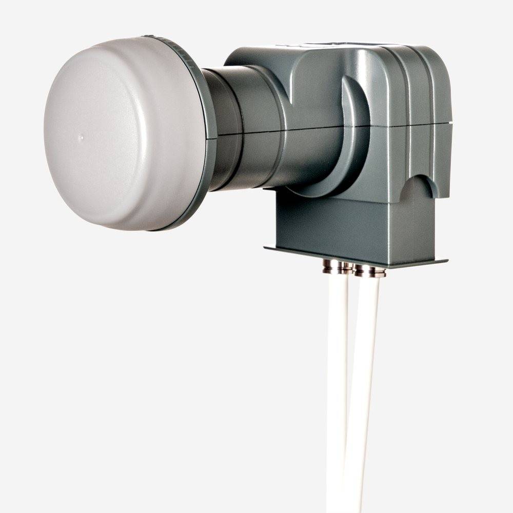 Fuba Digital Sat Anlage DAA 850 A Satellitenantenne 85cm Aluminium Anthrazit DEK 217 Twin LNB UHD 4K + 4 F-Stecker