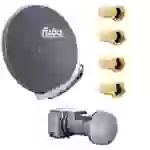 Fuba Digital Sat Anlage DAA 850 A Satellitenantenne 85cm Aluminium Anthrazit DEK 217 Twin LNB UHD 4K + 4 F-Stecker Fuba Digital Sat Anlage DAA 850 A Satellitenantenne 85cm Aluminium Anthrazit DEK 217 Twin LNB UHD 4K + 4 F-Stecker