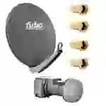 Fuba DAA 650 A Satellitenantenne 65 cm Aluminium Anthrazit DEK 217 Twin-LNB HDTV 4K 3D F-Stecker Fuba DAA 650 A Satellitenantenne 65 cm Aluminium Anthrazit DEK 217 Twin-LNB HDTV 4K 3D F-Stecker