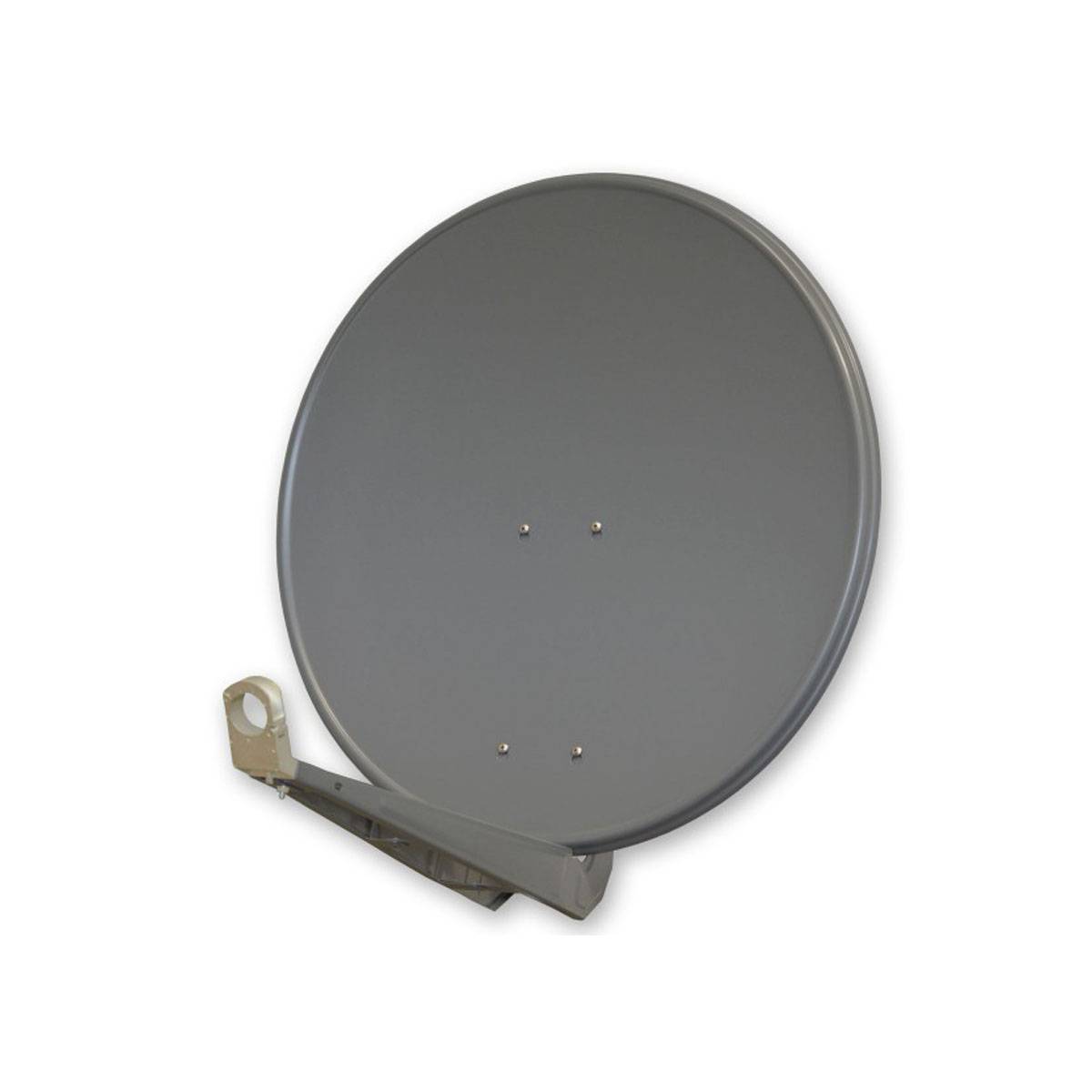 PremiumX DELUXE80 Satellitenantenne 80 cm Alu Anthrazit GDQS Quad LNB Full HDTV 4 Teilnehmer 4 fach Direkt Quattro Switch 4K