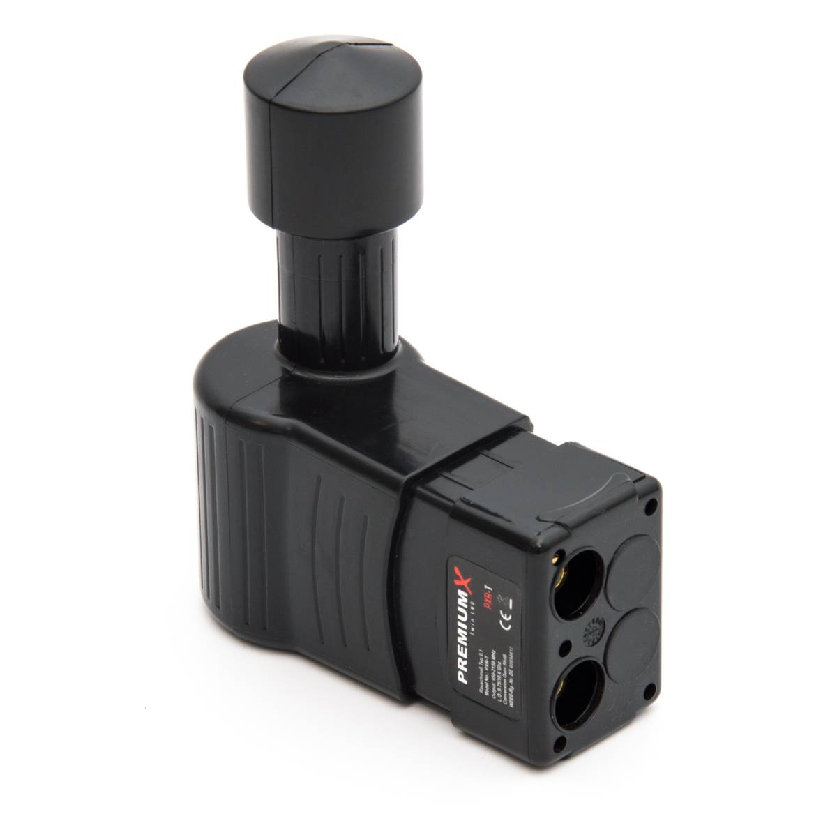 PremiumX Rocket Twin LNB PXR-T Sat für 2 Teilnehmer 3° Grad Multifeed Slim LMB HDTV LNC HD FULLHD 3D 4K + 4 F-Stecker