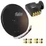 Fuba DAA 850 B Satanlage Set Aluminium Satellitenschüssel in Braun HDTV 3D 4K Premium X DELUXE Octo LNB 1 Sat für 8 Teilnehmer Fuba DAA 850 B Satanlage Set Aluminium Satellitenschüssel in Braun HDTV 3D 4K Premium X DELUXE Octo LNB 1 Sat für 8 Teilnehmer