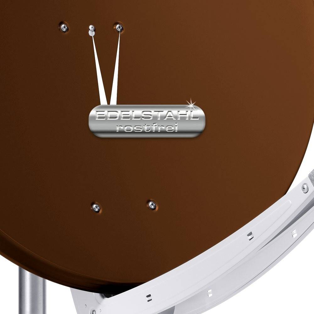 Fuba DAA 850 B Sat Anlage Aluminium Satellitenschüssel Braun mit PremiumX Multischalter 5/8 Switch und Quattro LNB für 8 Teilnehmer