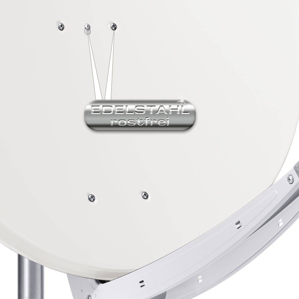 Fuba DAA 850 W Sat Anlage Aluminium Satellitenschüssel Weiß mit PremiumX Multischalter 5/8 Switch und Quattro LNB für 8 Teilnehmer