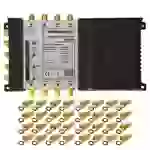PremiumX Multischalter Set 9-8 Multiswitch 32x F-Stecker, Signalverteiler 2 SAT für 8 Anschlüsse PremiumX Multischalter Set 9-8 Multiswitch 32x F-Stecker, Signalverteiler 2 SAT für 8 Anschlüsse