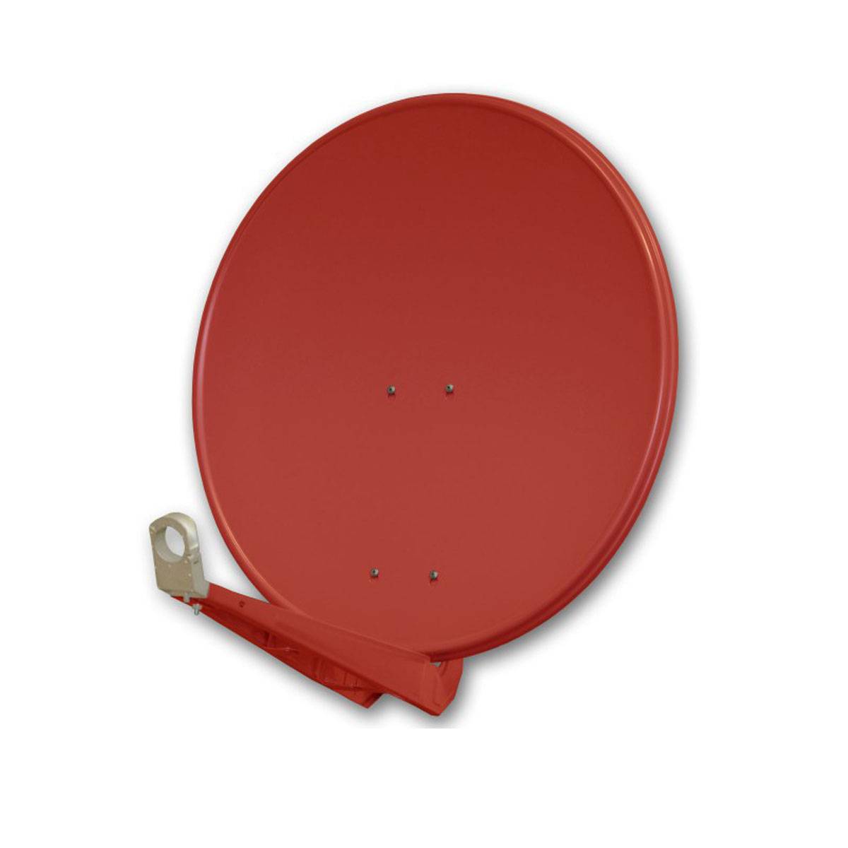 PremiumX DELUXE80 Satellitenantenne 80 cm Alu Rot GDQS Quad LNB Full HDTV 4 Teilnehmer 4 fach Direkt Quattro Switch 4K