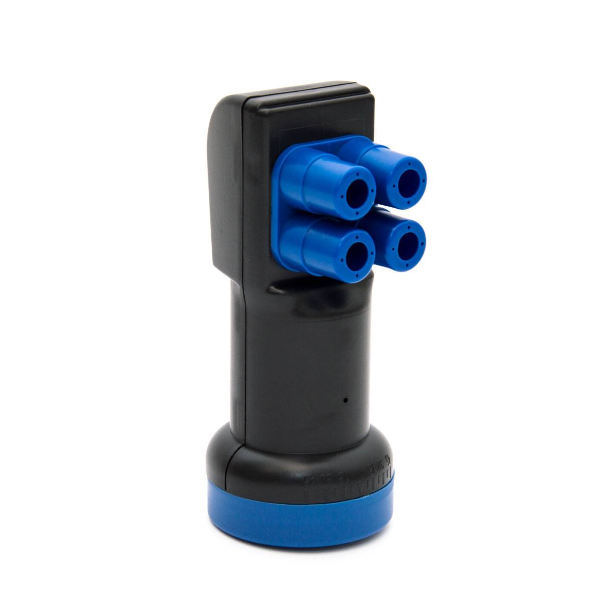 PremiumX DELUXE80 Sat Anlage 80 cm Alu Hellgrau Quad LNB LED Digital Komplett FULLHD 3D 4 Teilnehmer Satellitenschüssel 4K