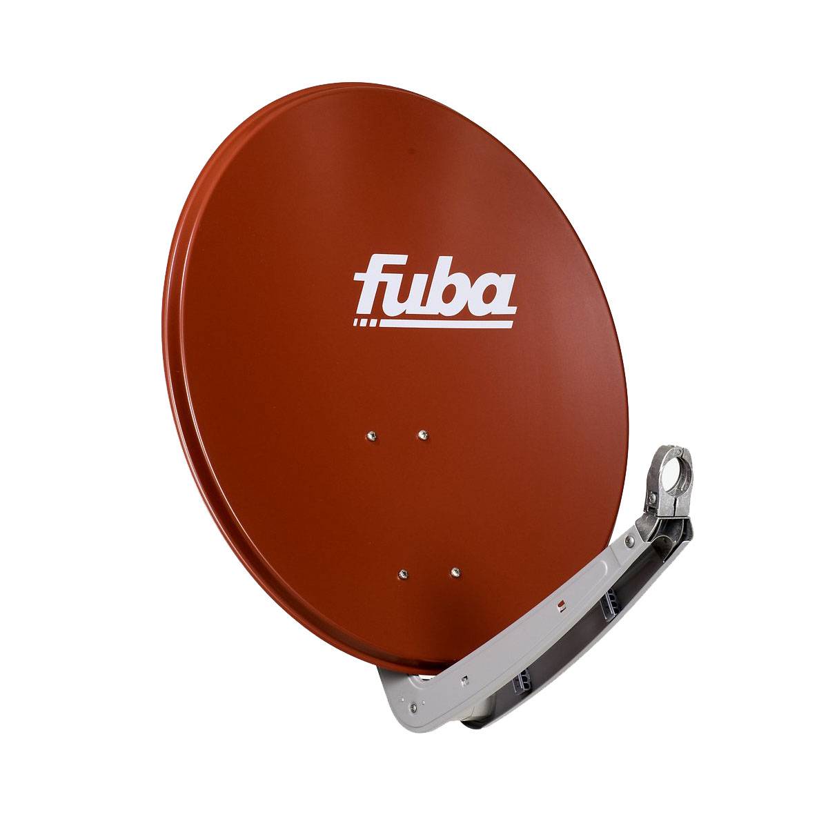 Fuba DAA 650 R Satellitenantenne 65 cm Parabolantenne Spiegel Aluminium Rot DEK 217 Twin-LNB HDTV 4K 3D F-Stecker