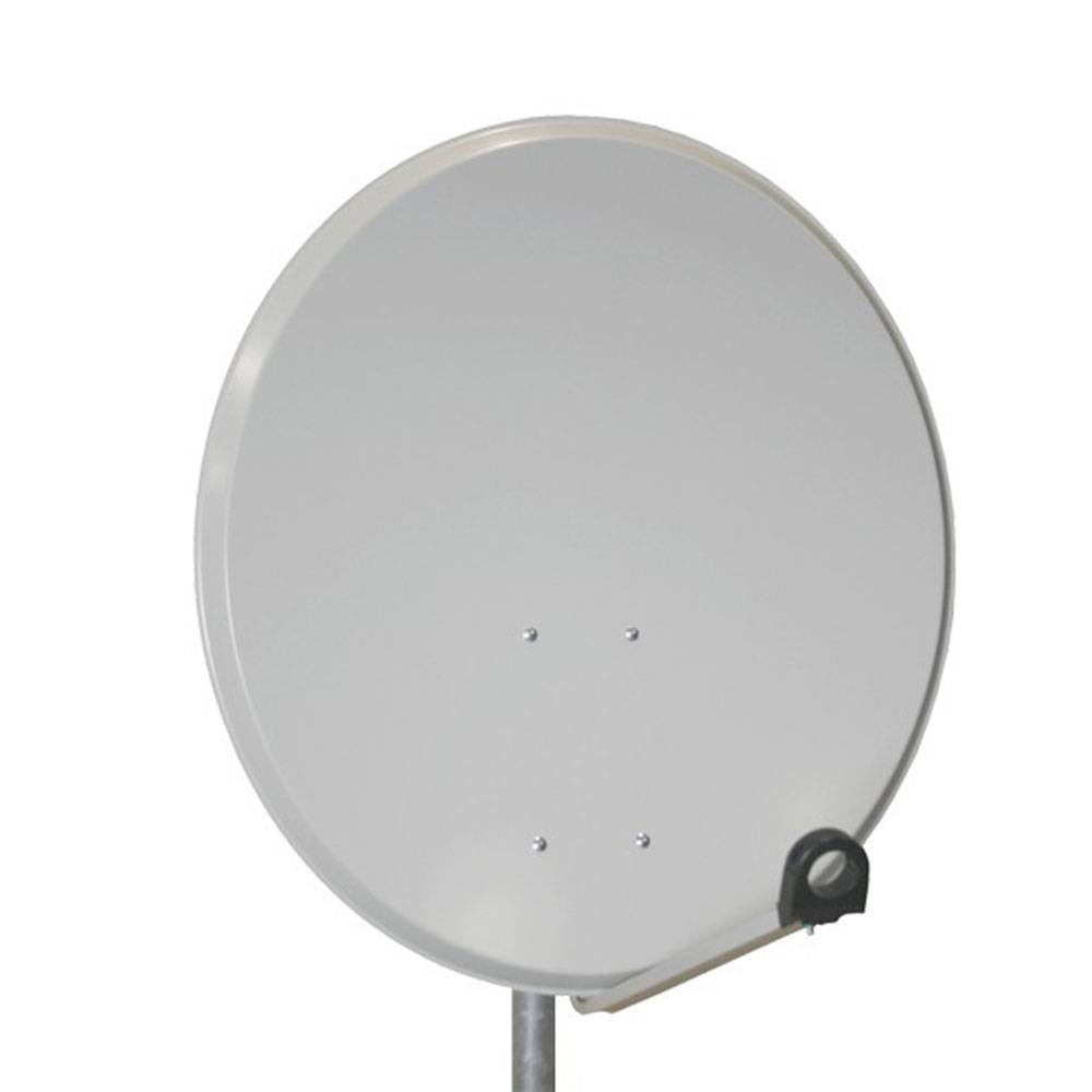 PremiumX Satelliten-Komplettanlage PXS45 Satelliten-Schüssel 45cm Stahl Hellgrau Single LNB für 1 Teilnehmer