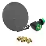 PremiumX Satelliten-Komplettanlage 80cm Satellitenschüssel Anthrazit Quad LNB 8x F-Stecker, SAT für 4 Teilnehmer PremiumX Satelliten-Komplettanlage 80cm Satellitenschüssel Anthrazit Quad LNB 8x F-Stecker, SAT für 4 Teilnehmer