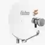 Fuba DAL 801 W + Single LNB Sat Satelliten Anlage Schüssel DEK 117 1 Teilnehmer Alu Spiegel Weiß für 1 Teilnehmer HDTV 4K 3D kompatibel Aluminium Fuba DAL 801 W + Single LNB Sat Satelliten Anlage Schüssel DEK 117 1 Teilnehmer Alu Spiegel Weiß für 1 Teilnehmer HDTV 4K 3D kompatibel Aluminium