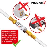 PremiumX 4x PXIL-10 Mini Inline Verstärker 20dB für SAT und DVB-T Leistungsverstärker 5-2500 MHz 4x F-Verbinder 8x F-Stecker 7mm PremiumX 4x PXIL-10 Mini Inline Verstärker 20dB für SAT und DVB-T Leistungsverstärker 5-2500 MHz 4x F-Verbinder 8x F-Stecker 7mm