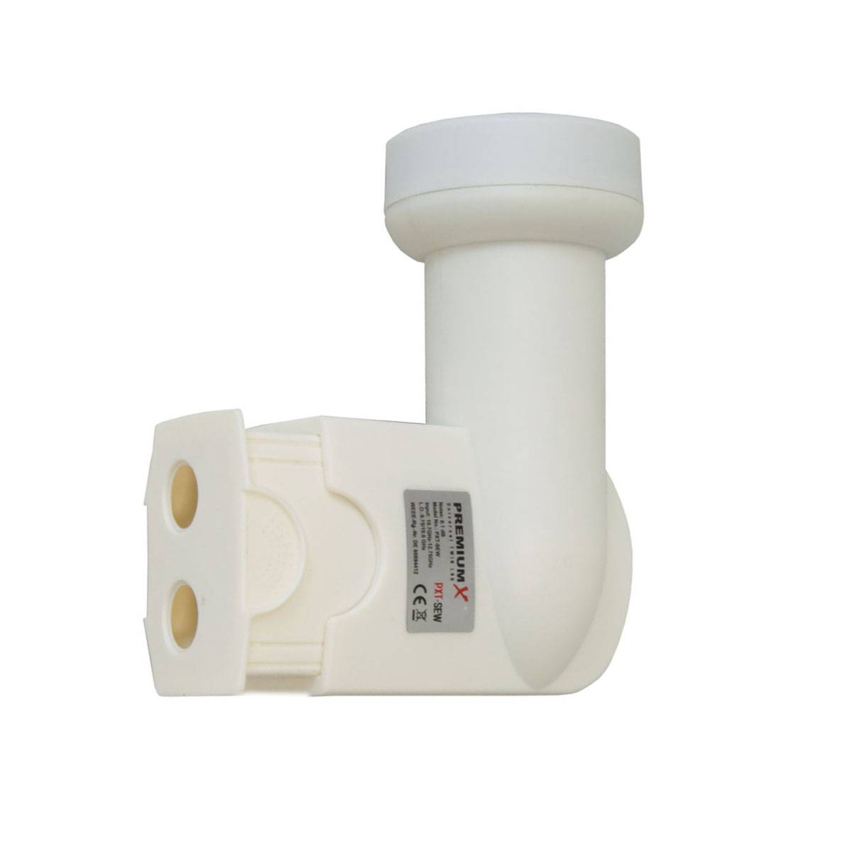 PremiumX Satelliten-Komplettanlage 60cm Satellitenschüssel SAT Antenne Anthrazit Satellitenantenne Twin LNB 4x F-Stecker 2 Teilnehmer