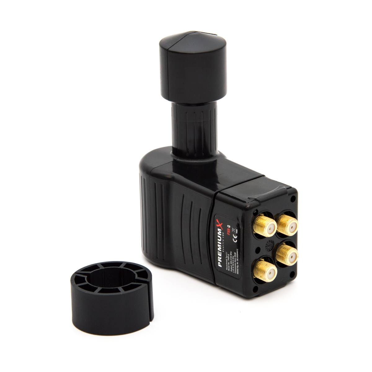 PremiumX Multischalter Set 5/12 Multiswitch Rocket Multifeed Quattro LNB 32x F-Stecker, Signalverteiler 1 SAT für 12 Teilnehmer