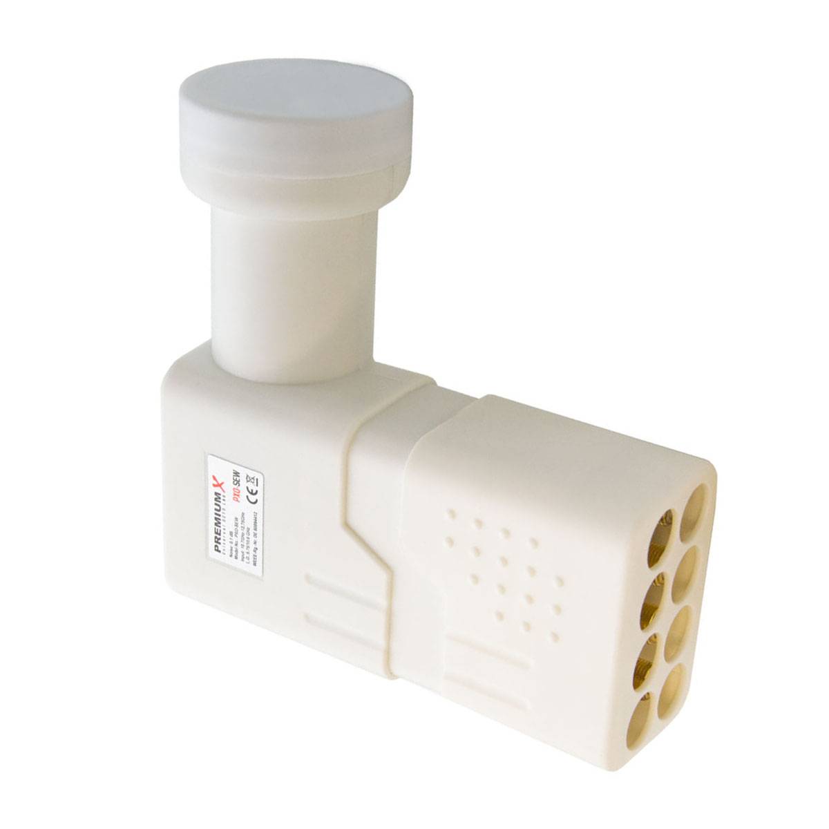 PremiumX DELUXE85 Aluminium 85cm Antenne Digital SAT Schüssel Spiegel in Ziegelrot HDTV 4K LNB Octo 0,1dB zum Direktanschluss von 8 Teilnehmern