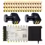 PremiumX Multischalter Set 9/16 Multiswitch 2x Quattro LNB 48x F-Stecker, Satverteiler 2 SAT für 16 Teilnehmer HDTV FullHD 4K UHD 8K PremiumX Multischalter Set 9/16 Multiswitch 2x Quattro LNB 48x F-Stecker, Satverteiler 2 SAT für 16 Teilnehmer HDTV FullHD 4K UHD 8K