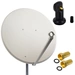 PremiumX Satelliten-Komplettanlage 100cm Satellitenschüssel Hellgrau Satellitenantenne Single LNB 2x F-Stecker, SAT für 1 Teilnehmer PremiumX Satelliten-Komplettanlage 100cm Satellitenschüssel Hellgrau Satellitenantenne Single LNB 2x F-Stecker, SAT für 1 Teilnehmer