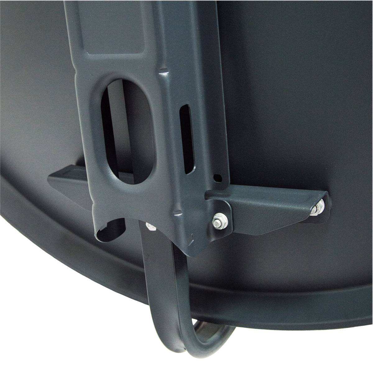 PremiumX Satelliten-Komplettanlage 100cm Satellitenschüssel Aluminium Anthrazit Antenne Twin LNB 4x F-Stecker, SAT bis 2 Teilnehmer