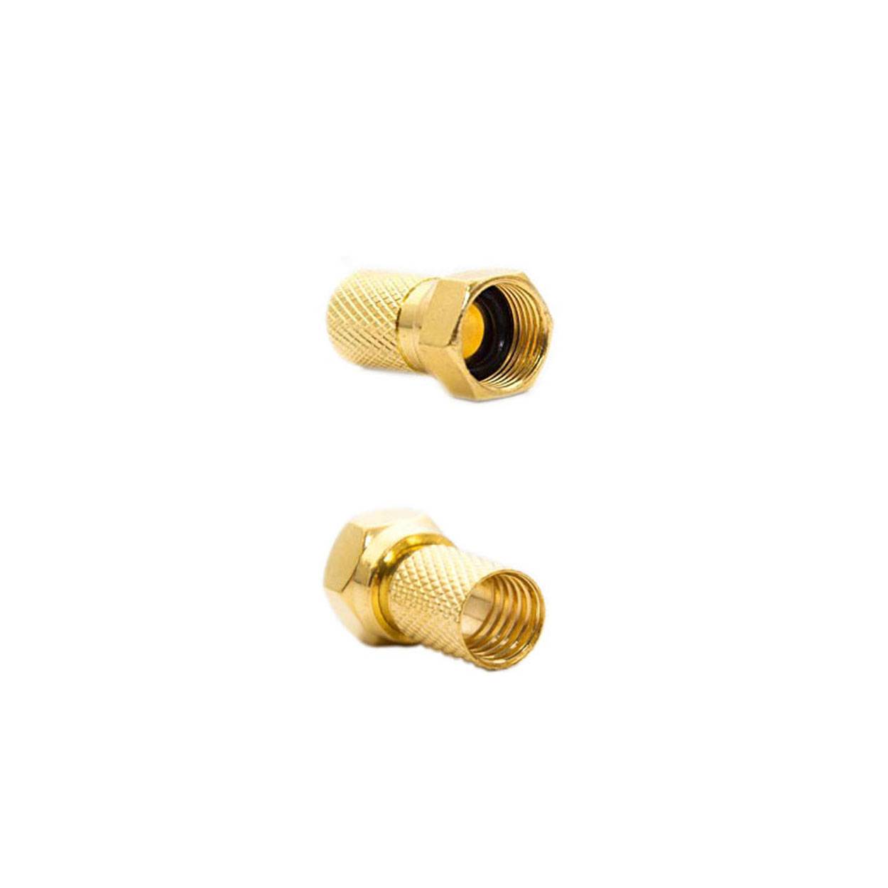 PremiumX 10x F-Stecker 5x F-Verbinder Set 7,5 mm mit Gummidichtring für Koxial Antennenkabel Sat
