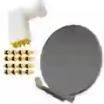 PremiumX DELUXE80 Aluminium 80cm Antenne Digital SAT Schüssel Spiegel in Anthrazit für HDTV HD+ 4K mit LNB Octo 0,1dB zum Direktanschluss von 8 Teil PremiumX DELUXE80 Aluminium 80cm Antenne Digital SAT Schüssel Spiegel in Anthrazit für HDTV HD+ 4K mit LNB Octo 0,1dB zum Direktanschluss von 8 Teil