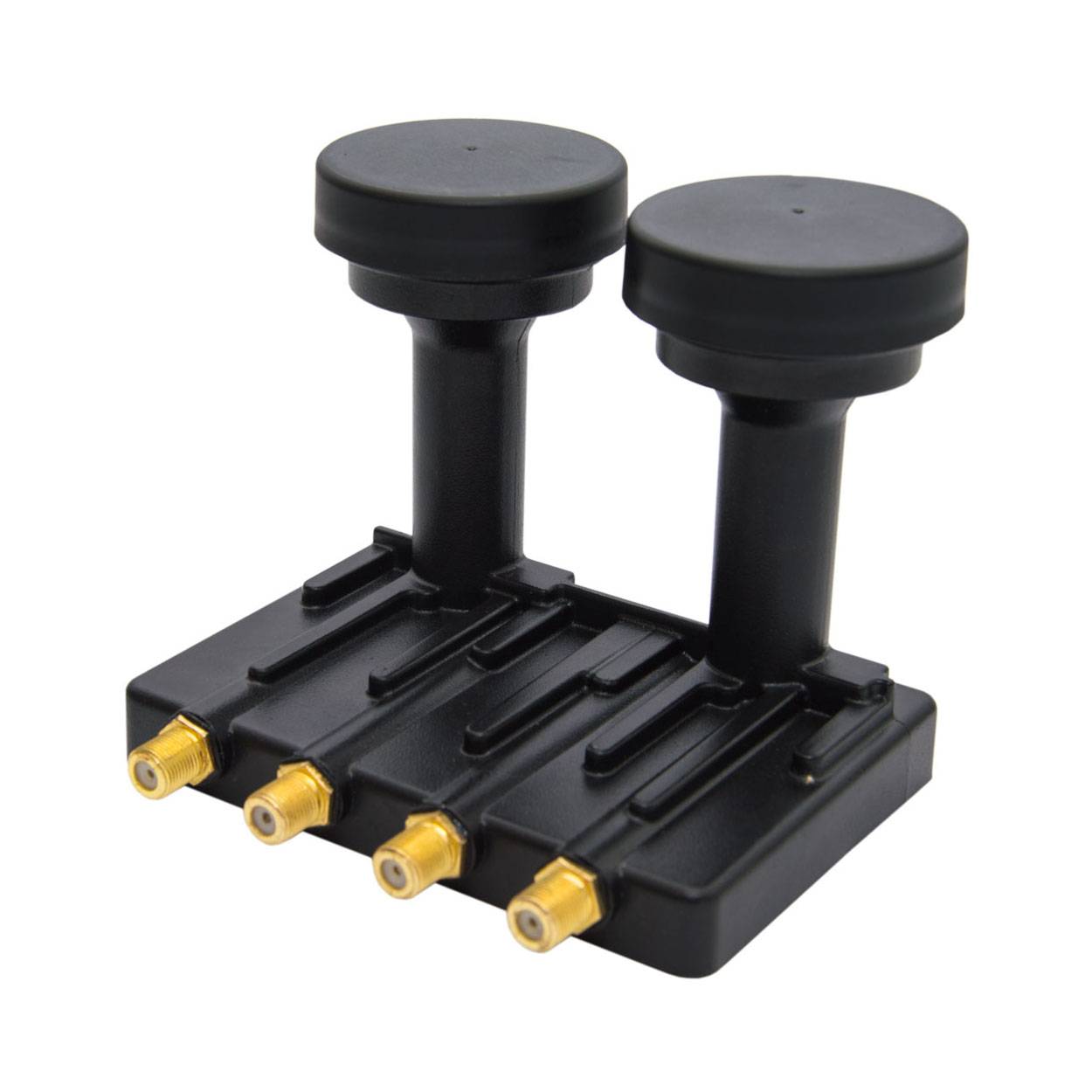 PremiumX DELUXE80 Aluminium 80cm Digital SAT Schüssel Spiegel in Ziegelrot + Monoblock Quad PXMB-6Q LNB 0,1dB Astra 19,2° Hotbird 13° + 4x Gummit