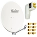 Fuba DAL 800 W Satellitenantenne 80cm Alu Weiß Sat Schüssel + PremiumX LNB Quad Weiß Quattro Switch zum Direktanschluss von 4 Teilnehmer Digital HD Fuba DAL 800 W Satellitenantenne 80cm Alu Weiß Sat Schüssel + PremiumX LNB Quad Weiß Quattro Switch zum Direktanschluss von 4 Teilnehmer Digital HD