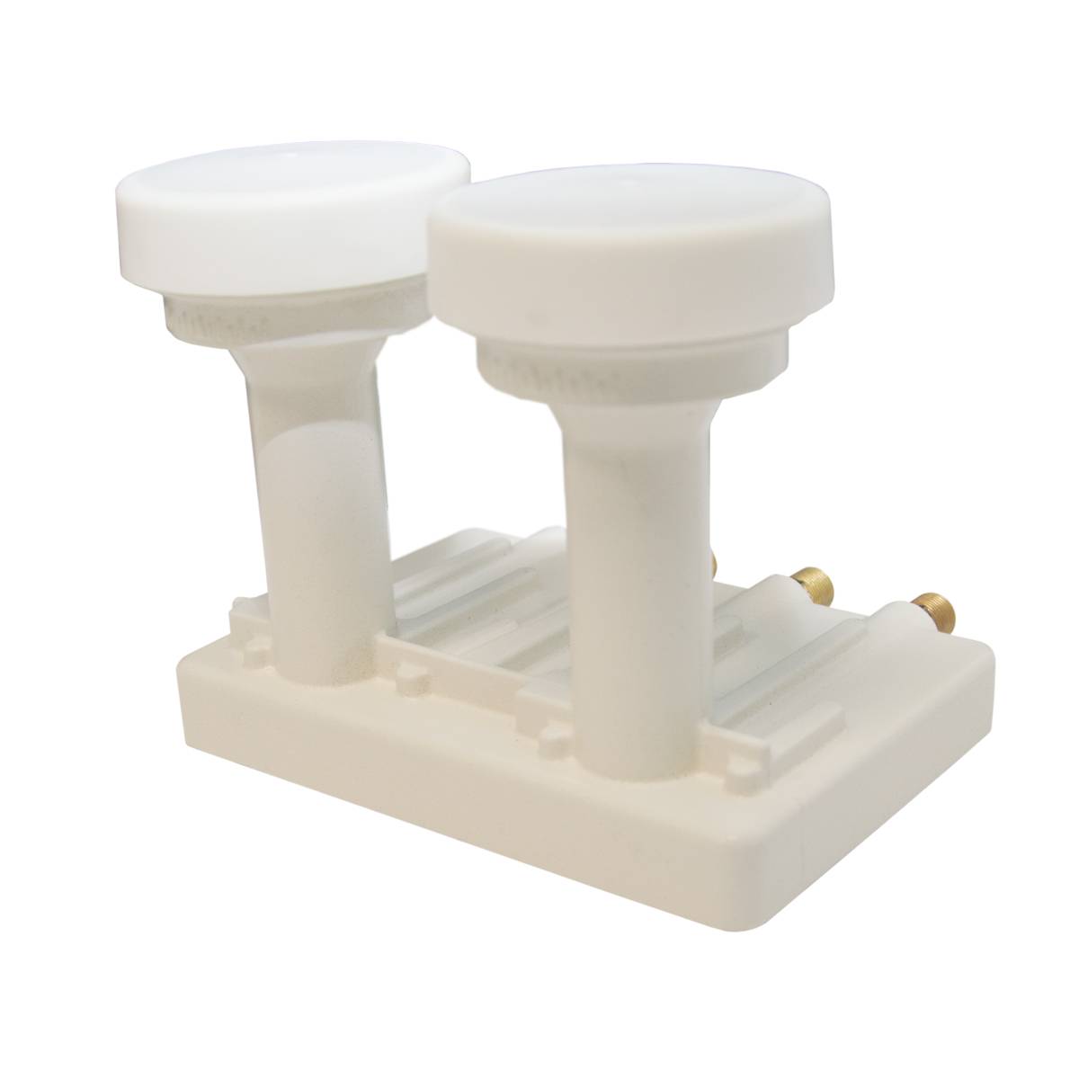 PremiumX Satelliten-Komplettanlage 80cm Satellitenschüssel Quad LNB Monoblock Astra Hotbird 8x F-Stecker, 2 SAT für 4 Teilnehmer