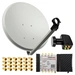 PremiumX Satelliten-Komplettanlage 80cm Satellitenschüssel Stahl Hellgrau Multischalter 5/8 Quattro LNB 1 SAT für 8 Teilnehmer PremiumX Satelliten-Komplettanlage 80cm Satellitenschüssel Stahl Hellgrau Multischalter 5/8 Quattro LNB 1 SAT für 8 Teilnehmer