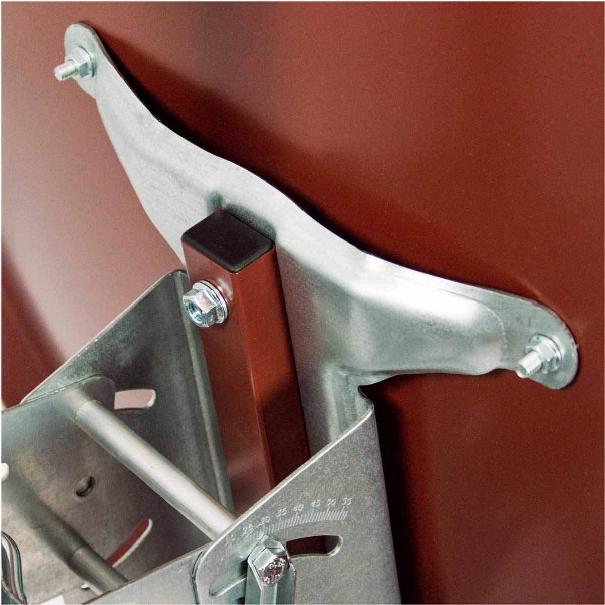 PremiumX Satelliten-Komplettanlage 100cm Satellitenschüssel Ziegelrot Satellitenantenne Quad LNB F-Stecker, SAT bis 4 Teilnehmer