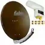 Premium X Satelliten-Komplettanlage Fuba DAA 780 B Satellitenschüssel Alu Braun Quad LNB weiß 8x F-Stecker für 4 Teilnehmer Premium X Satelliten-Komplettanlage Fuba DAA 780 B Satellitenschüssel Alu Braun Quad LNB weiß 8x F-Stecker für 4 Teilnehmer