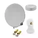 PremiumX Camping Sat Anlage 60cm Satelliten-Schüssel Antenne Single LNB 10m Koaxialkabel F-Stecker PremiumX Camping Sat Anlage 60cm Satelliten-Schüssel Antenne Single LNB 10m Koaxialkabel F-Stecker