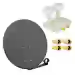 PremiumX Satelliten-Komplettanlage 80cm Satellitenschüssel Twin LNB Monoblock Astra Hotbird 2x F-Stecker, 2 SAT für 2 Teilnehmer PremiumX Satelliten-Komplettanlage 80cm Satellitenschüssel Twin LNB Monoblock Astra Hotbird 2x F-Stecker, 2 SAT für 2 Teilnehmer