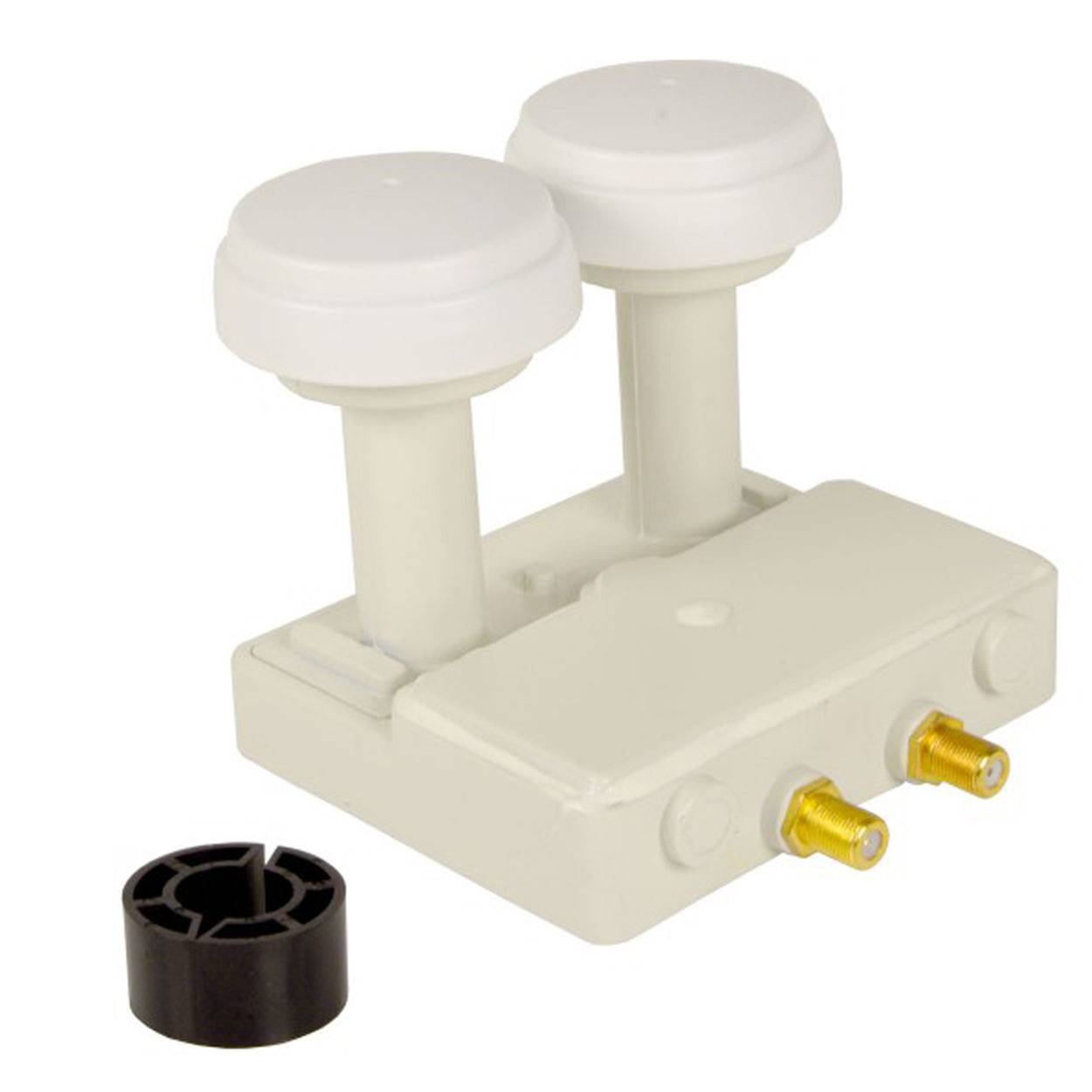 PremiumX Satelliten-Komplettanlage 80cm Satellitenschüssel Twin Monoblock Astra Hotbird SAT LNB 4x F-Stecker für 2 Teilnehmer