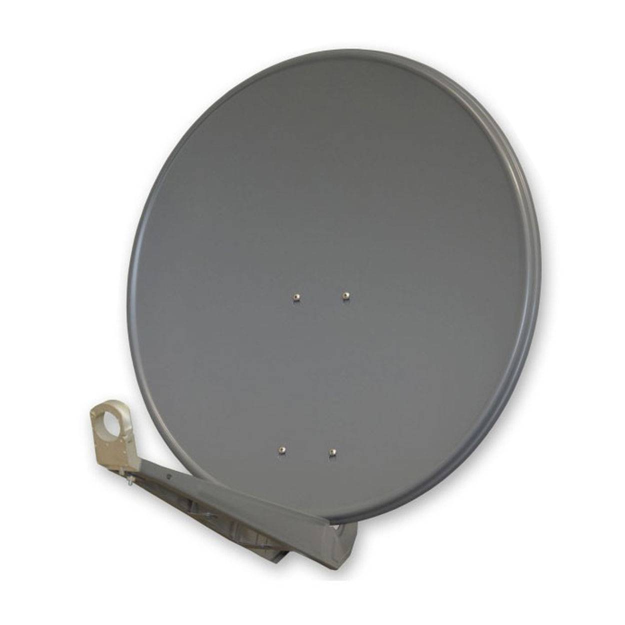 PremiumX Deluxe 85 Alu Antenne Digital SAT Schüssel in Anthrazit mit Single Monoblock LNB 6° für 1 Teilnehmer Astra 19,2° Hotbird 13°