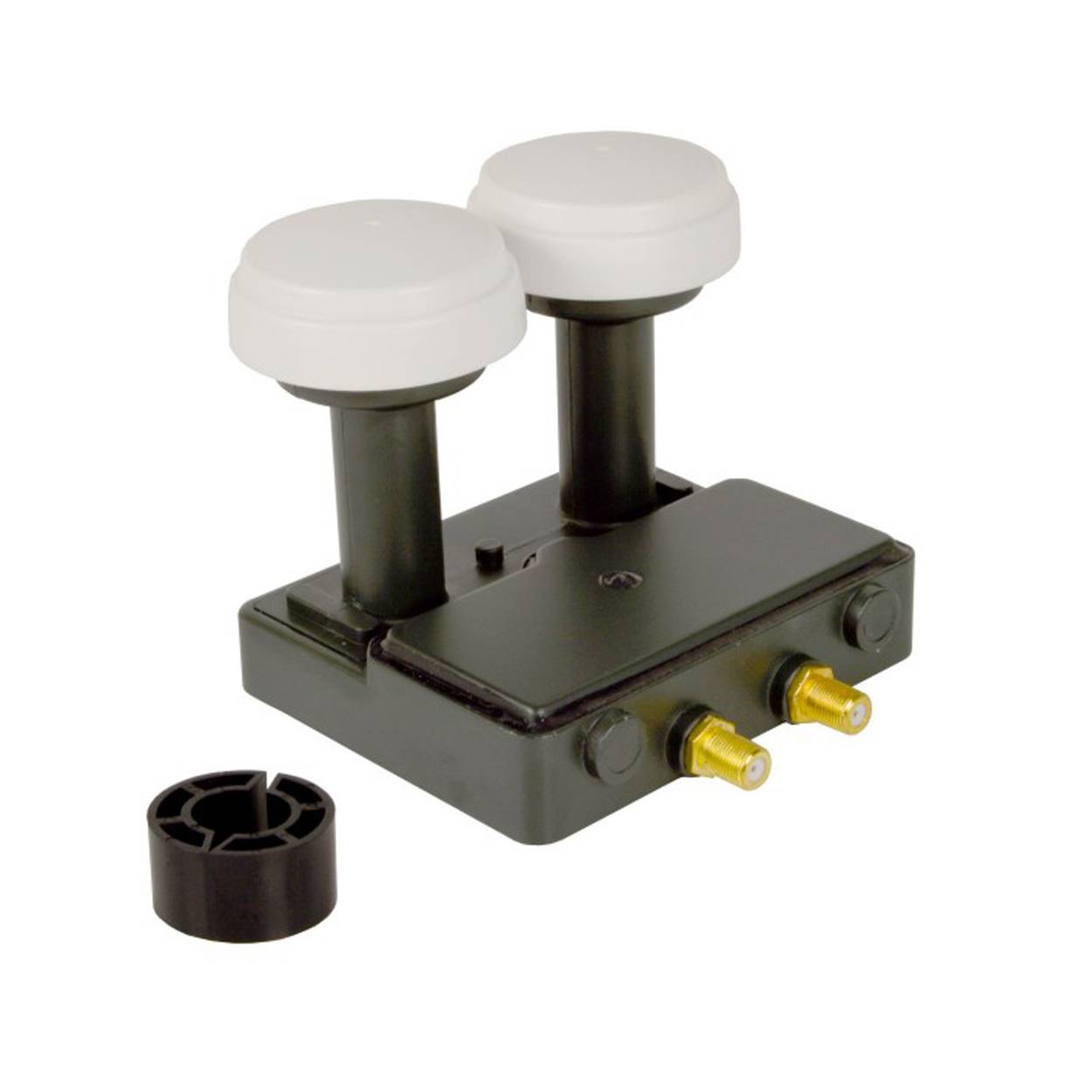 FUBA 2 Teilnehmer Astra Hotbird Digital SAT Anlage DAA 850 G ALU Grau PremiumX Twin Monoblock LNB 4x F-Stecker 2x Tülle