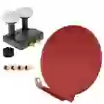 PremiumX DELUXE80 Aluminium 80cm Digital SAT Schüssel Spiegel in Ziegelrot für HDTV HD+ 3D 4K Ultra + Monoblock Twin PXMB-6T LNB 0,1dB Astra 19,2° PremiumX DELUXE80 Aluminium 80cm Digital SAT Schüssel Spiegel in Ziegelrot für HDTV HD+ 3D 4K Ultra + Monoblock Twin PXMB-6T LNB 0,1dB Astra 19,2°