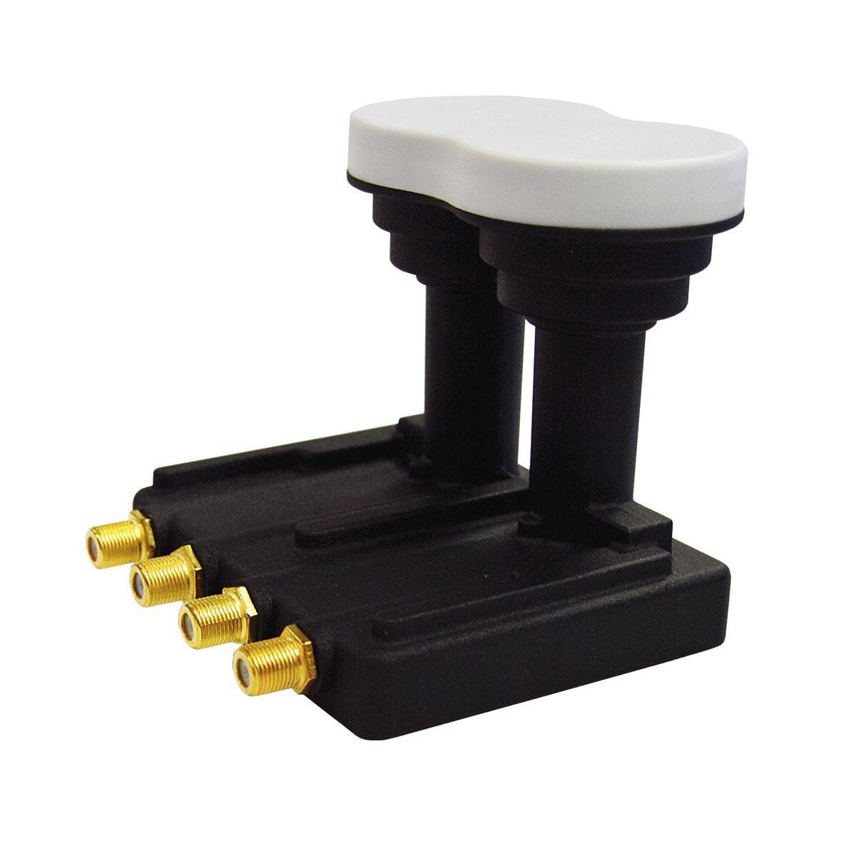 PremiumX Deluxe 85 Alu Antenne Digital SAT Schüssel in Ziegelrot mit Quad Monoblock LNB 3° für 2 Teilnehmer Astra 19,2° Eutelsat 16°