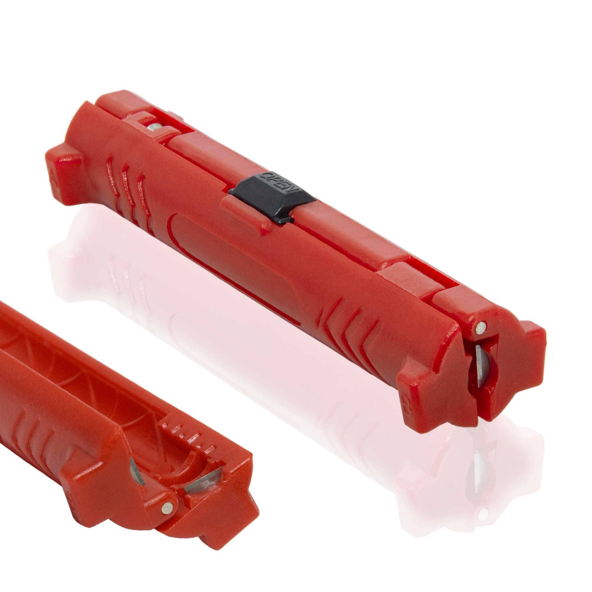 PremiumX 500m BASIC Koaxialkabel 135dB 4-fach SAT Koax Antennen-Kabel mit 24x F-Stecker Kabelschneider Abisolierer