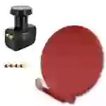 PremiumX DELUXE100 SAT Anlage 100cm Alu Rot Twin LNB 2 Teilnehmer Sky Full HD 3D TV Set PremiumX DELUXE100 SAT Anlage 100cm Alu Rot Twin LNB 2 Teilnehmer Sky Full HD 3D TV Set